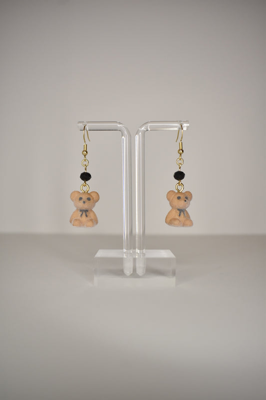 Brown Teddy Bear Earrings